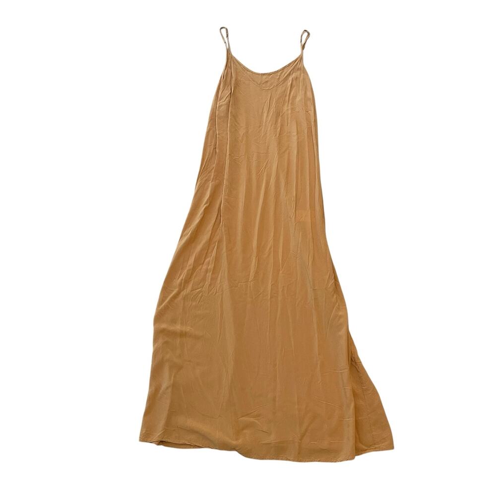 Farm Rio Tangerine Orange Adjustable Strap Slip Dress MIDI Length Size Medium